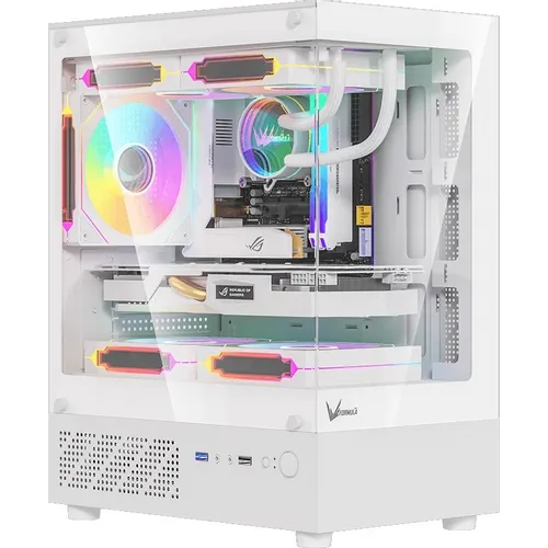 Корпус mATX Formula Crystal Z1CM, Mini-Tower, без БП, белый