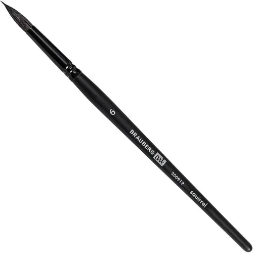 Кисть BRAUBERG Classic, 200912, художественная, из волоса белки, круглая, №6