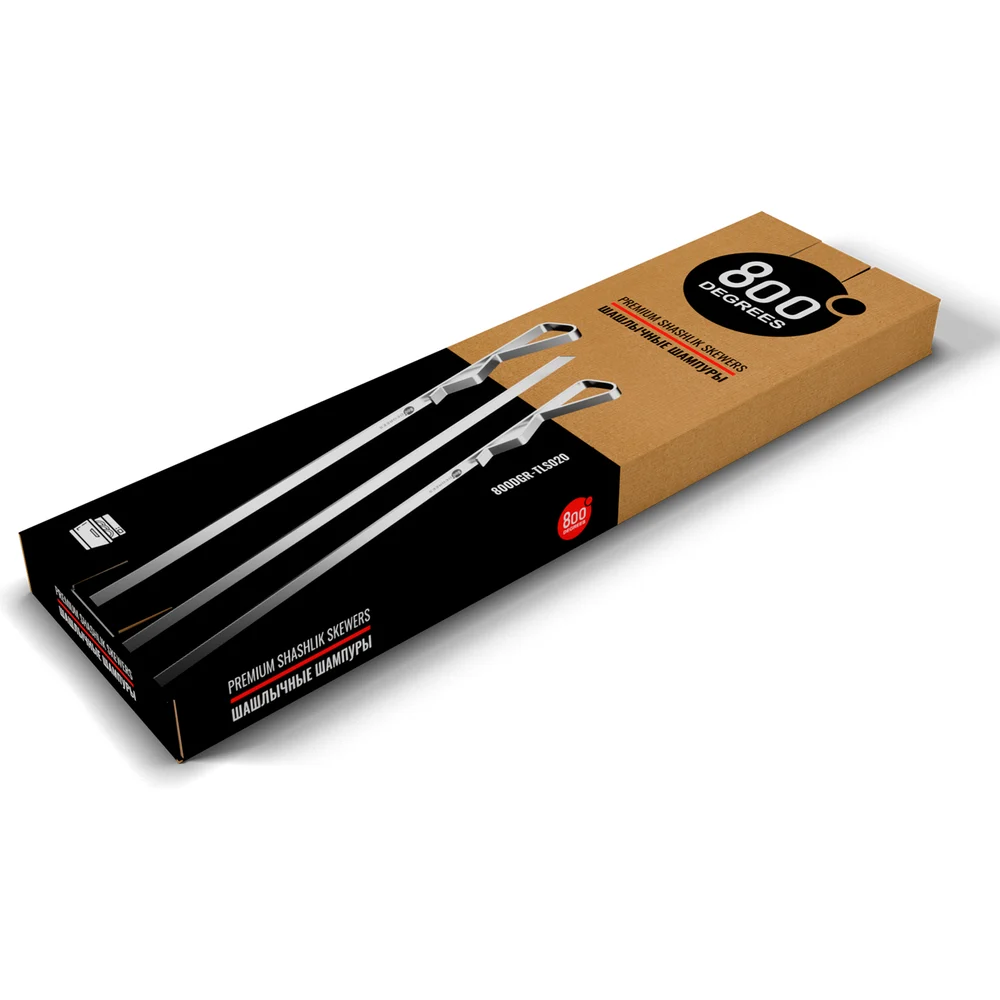 Набор шампуров шашлычных 800 Degrees 6 Shashlik Skewers 800DGR-TLS020