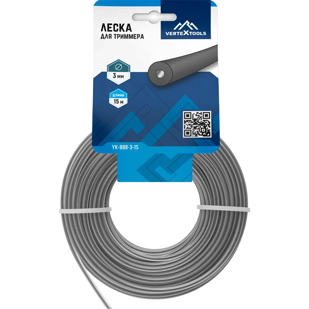 Леска для триммера vertextools YK-888-3-15