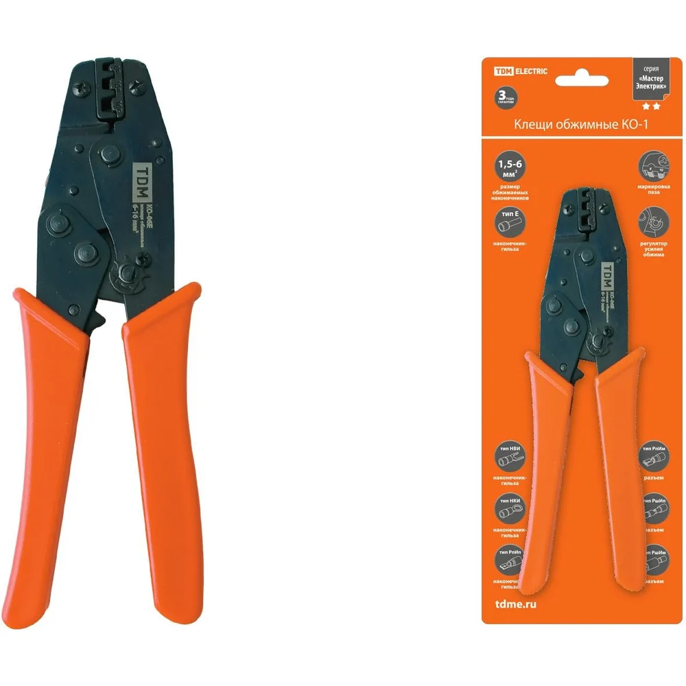 Обжимные клещи TDM ELECTRIC КО-1 SQ1001-0001