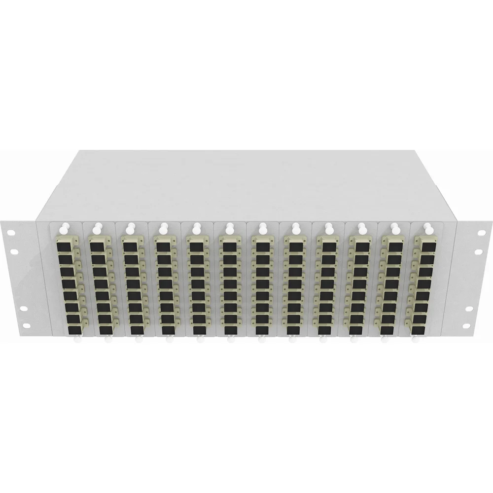 Укомплектованный стоечный оптический кросс TopLan КРС-Top-3U-96SC/U-OM2-GY