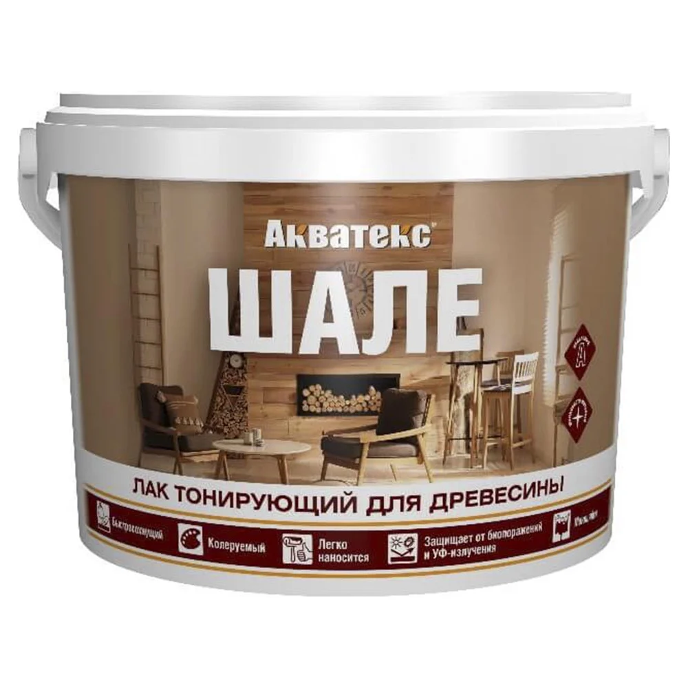 Тонирующий лак для древесины АКВАТЕКС ШАЛЕ 272499