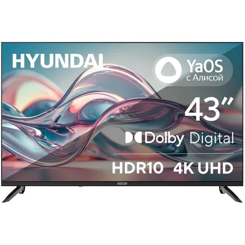 43" Телевизор Hyundai H-LED43BU7012 4K Ultra HD, СМАРТ ТВ, YaOS, черный