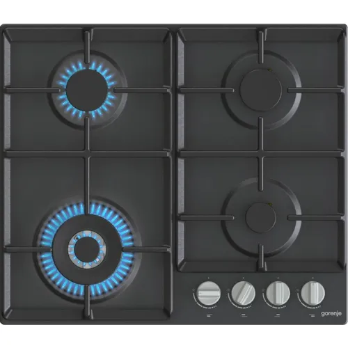 Газовая варочная панель Gorenje GW641EXB, 4 конфорки, эмалированная сталь, черный