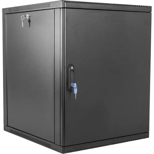 Шкаф коммутационный ЦМО ШРН-12.500.1-9005 настенный, стальная передняя дверь, 12U, 600x612x529 мм