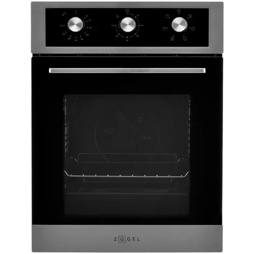 Духовой шкаф электрический ZUGEL ZOE451X, 50л, дверца с 3 стеклами, нержавеющая сталь