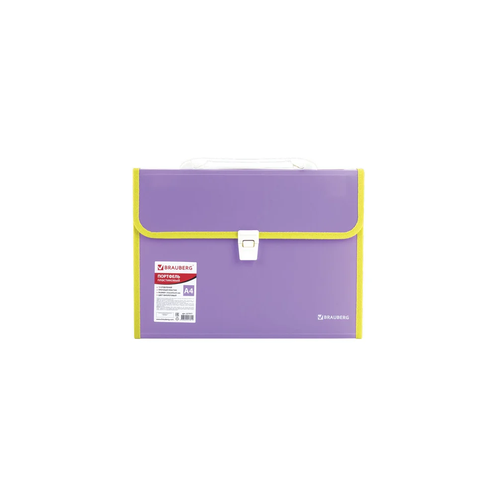 Пластиковая папка-портфель BRAUBERG JOY А4 227977