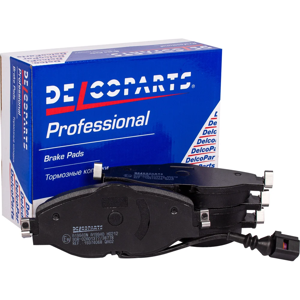 Передние колодки тормозные Delcoparts 19374068