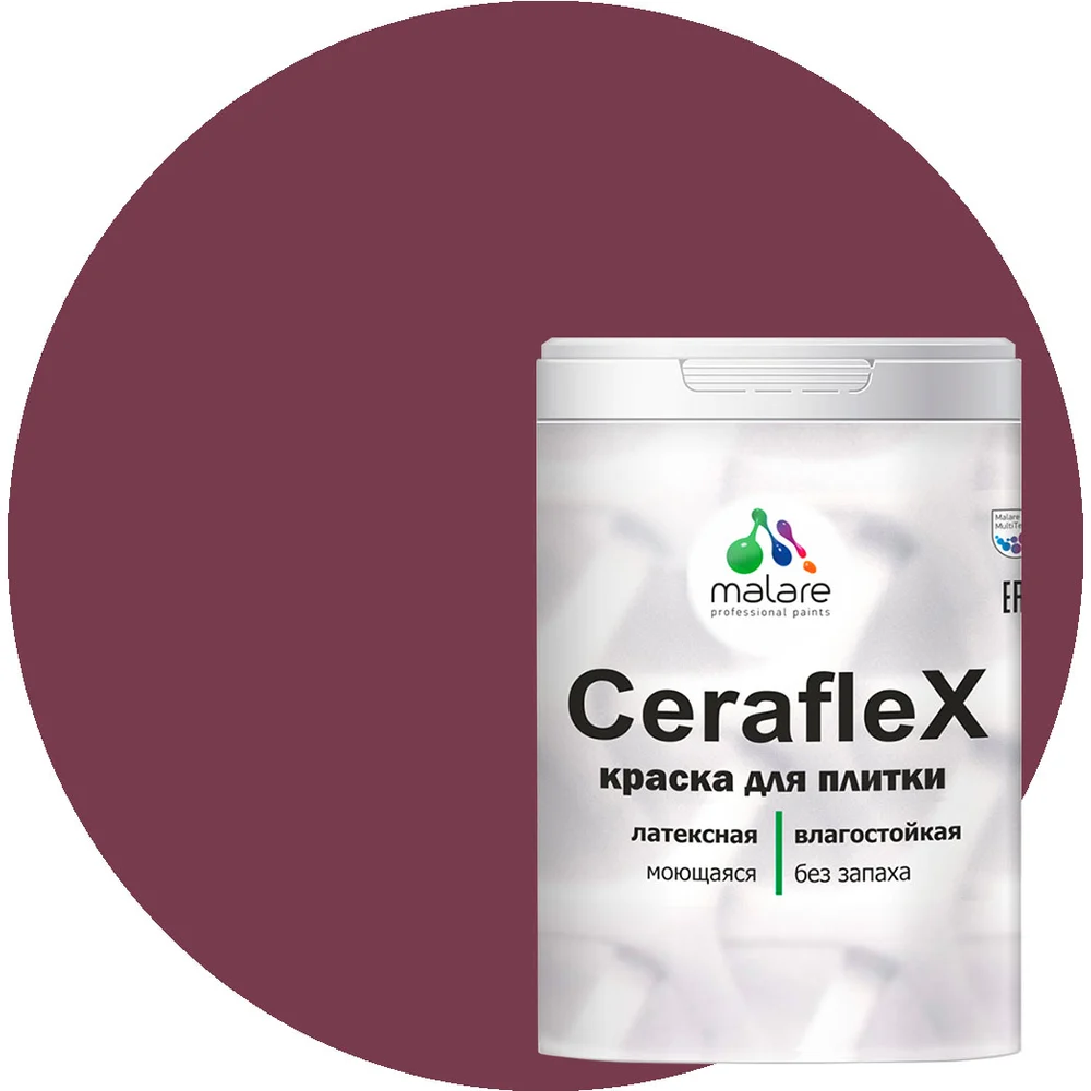 Латексная краска для кафельной и керамической плитки MALARE Ceraflex 2036755006545
