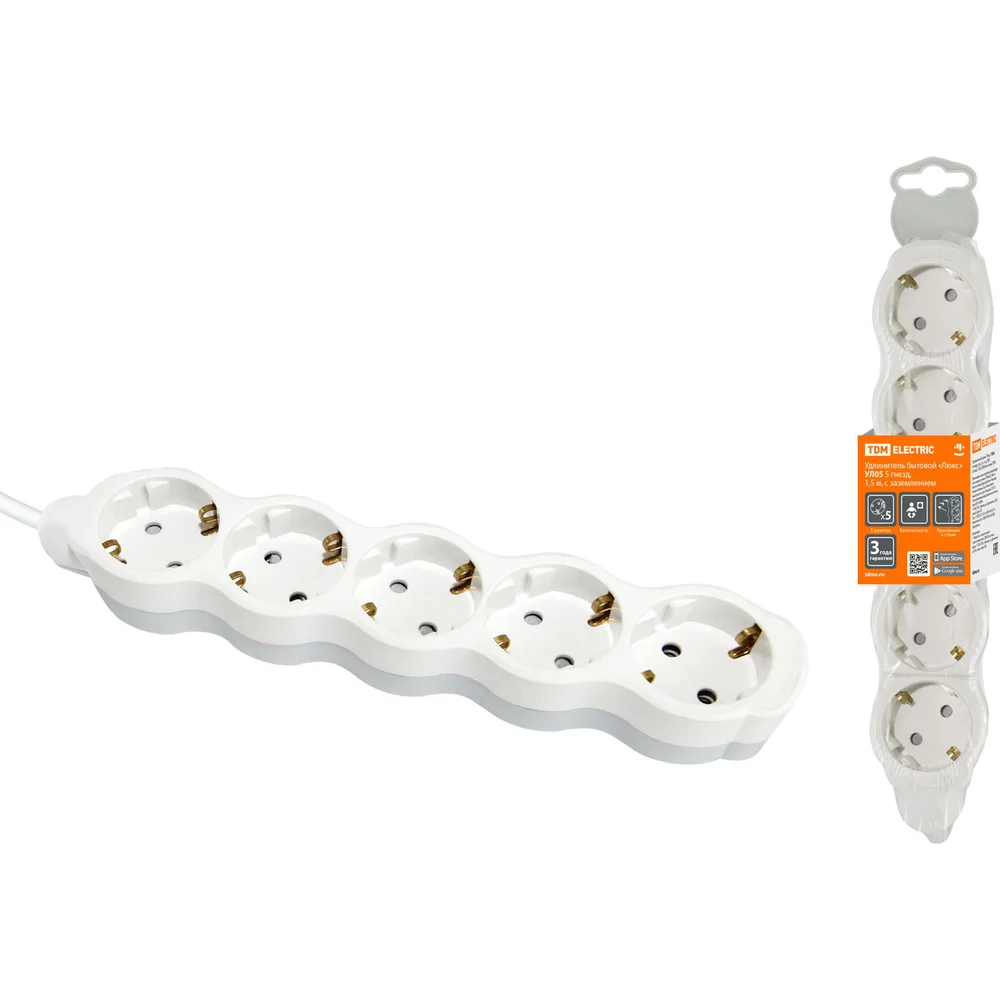 Бытовой удлинитель TDM ELECTRIC Люкс УЛ05 SQ1303-0238