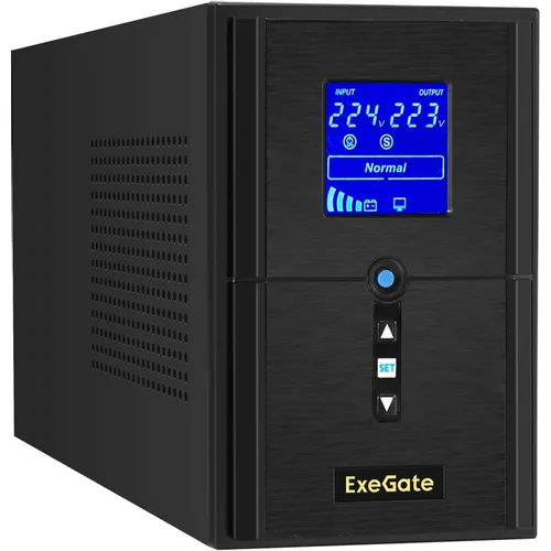 ИБП EXEGATE SineTower SZ-1000.LCD.AVR.2SH.1C13.USB, 1000ВA [ex295987rus]