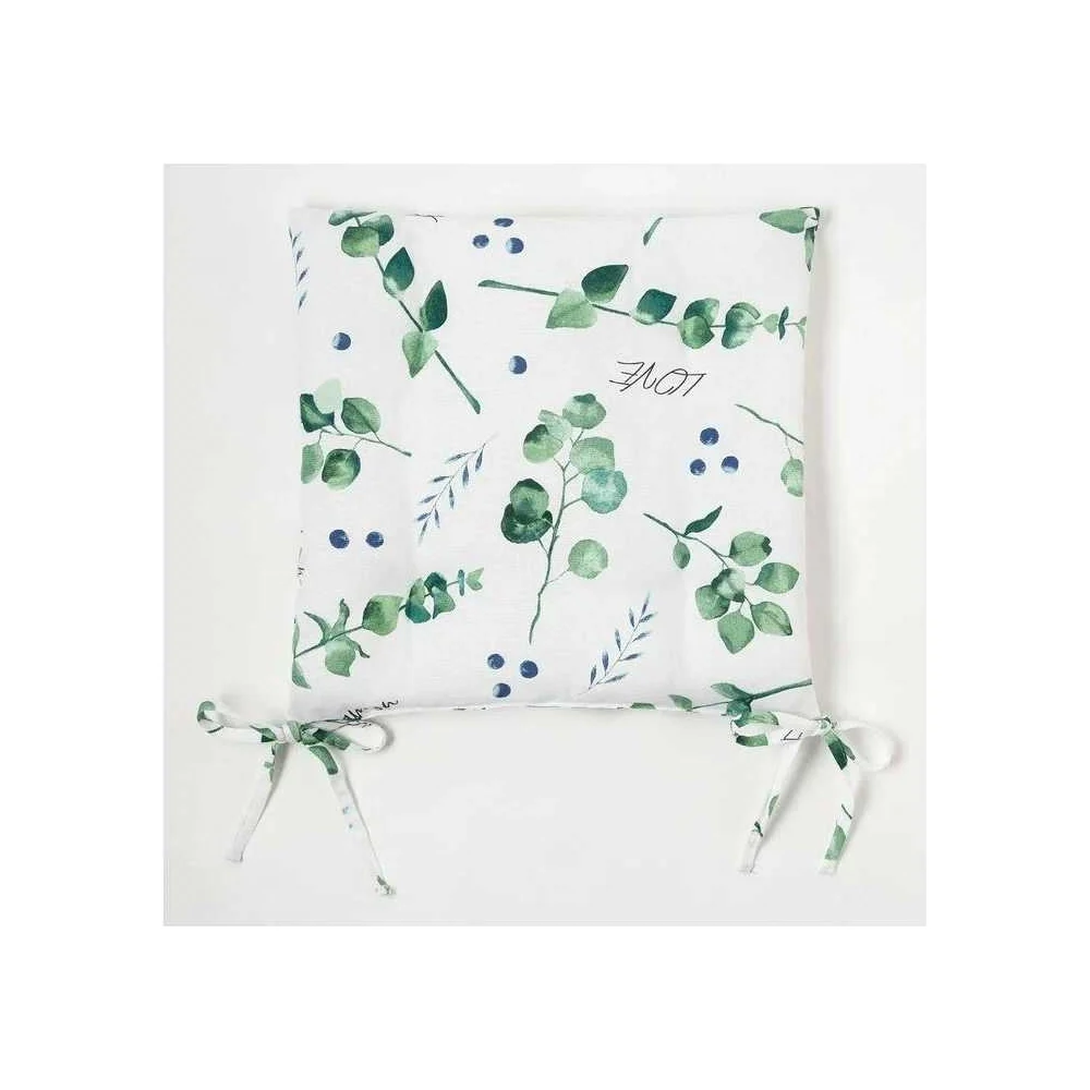 Сидушка на стул Доляна Eucalyptus 42x42x7 см, 100% хлопок, 164 г 4682758