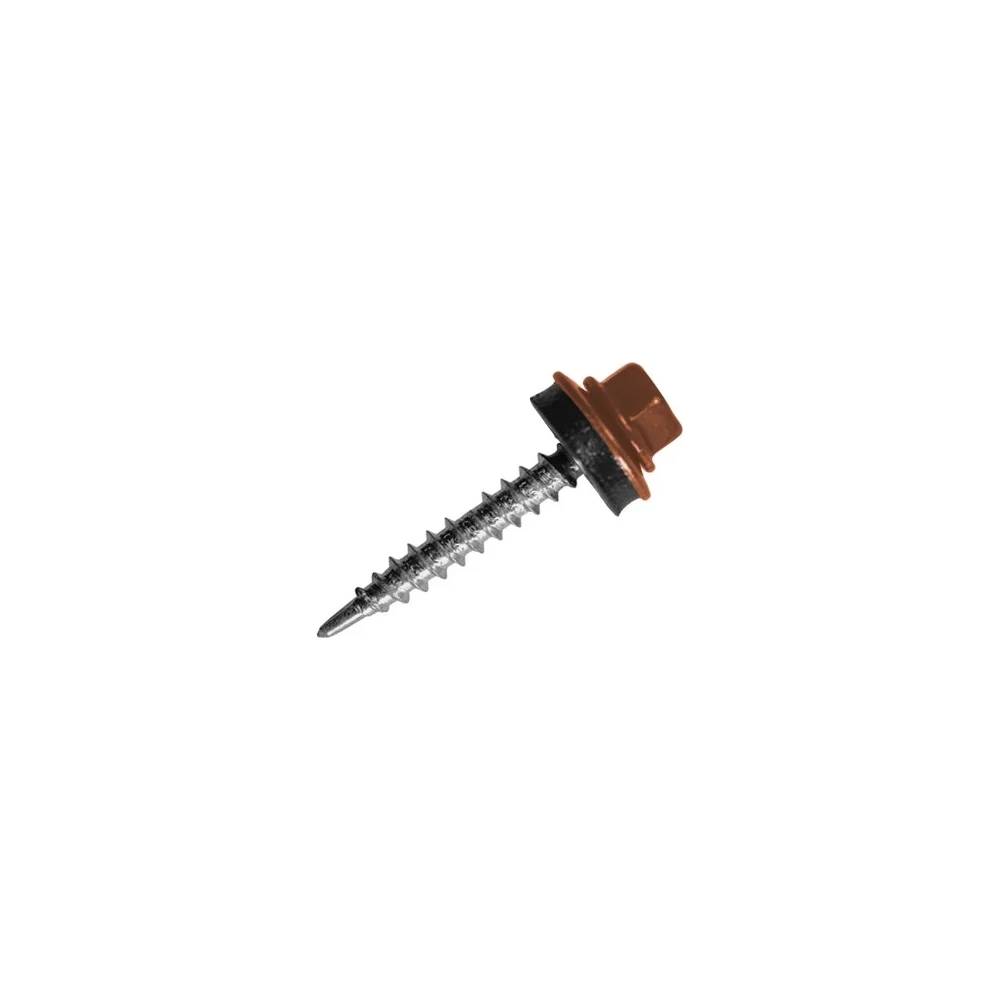 Кровельный оцинкованный саморез STARFIX 4,8x29 мм, RAL 8004, 200 шт. SMC2-24695-200