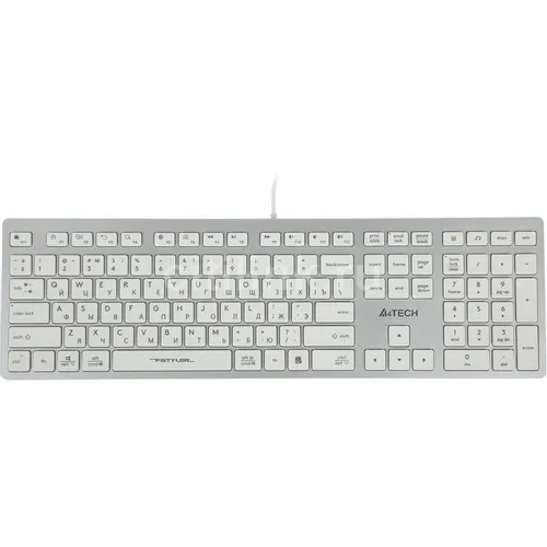 Клавиатура A4TECH Fstyler FX50, проводная, USB, ножничная, белый [fx50 white]