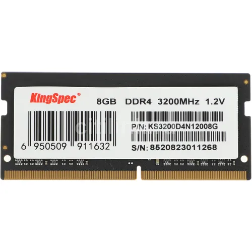 Оперативная память KINGSPEC KS3200D4N12008G DDR4 - 1x 8ГБ 3200МГц, для ноутбуков (SO-DIMM), Ret