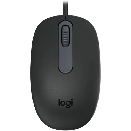 Мышь проводная Logitech M86, оптическая, USB, 8000dpi, черный [910-007661]