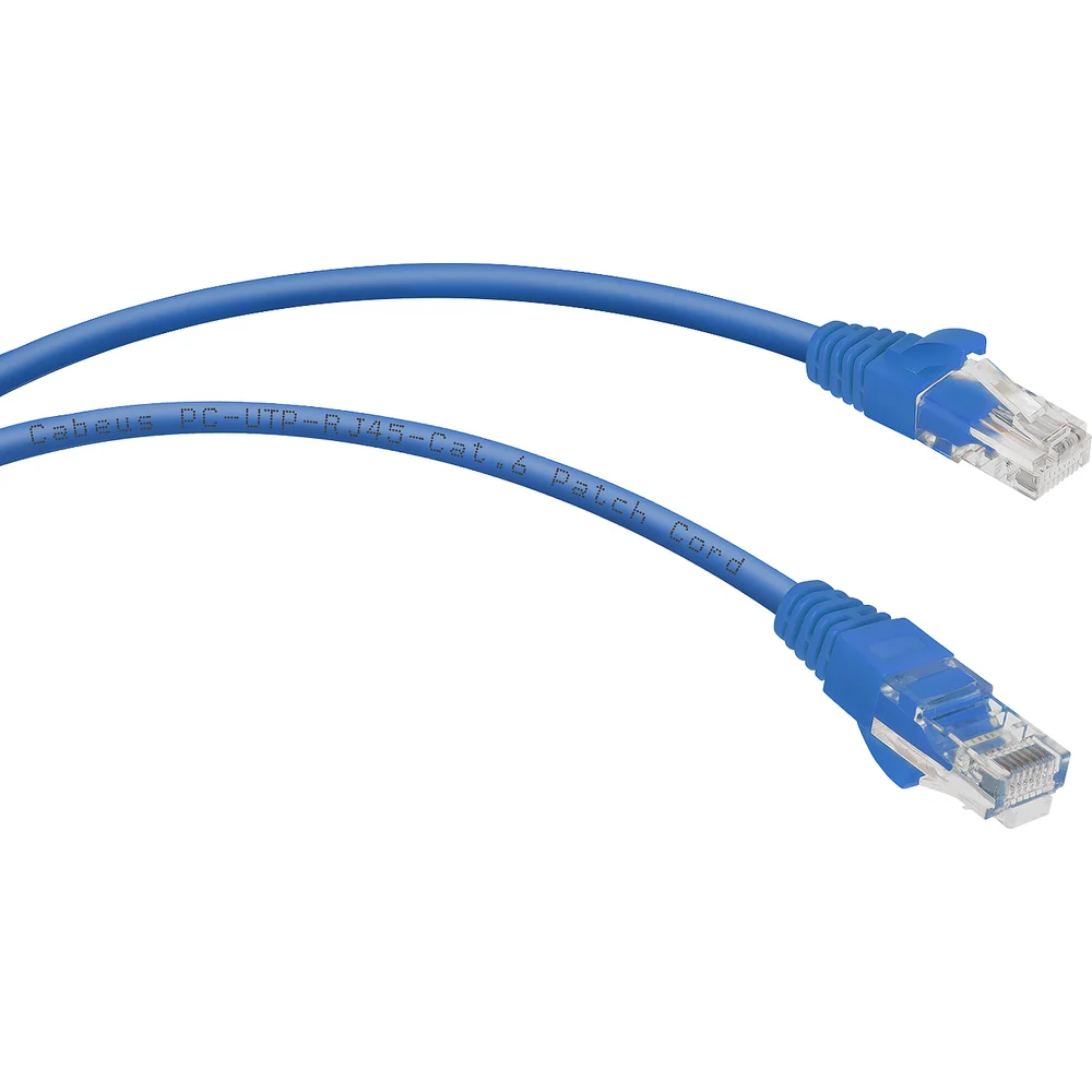 Неэкранированный патч-корд Cabeus PC-UTP-RJ45-Cat.6-2m-BL