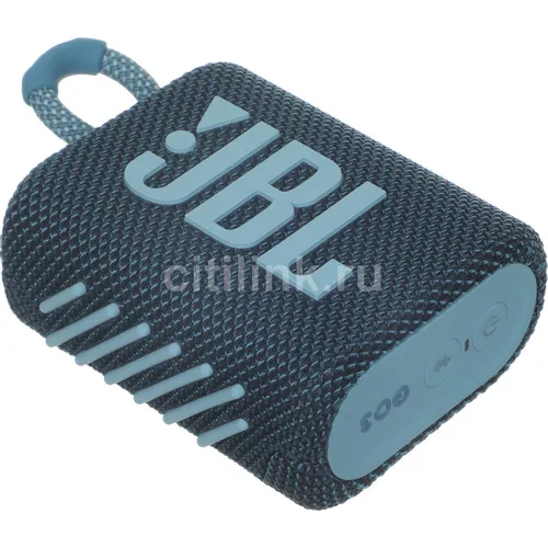 Колонка портативная JBL GO 3, 4.2Вт, синий [jblgo3blu]