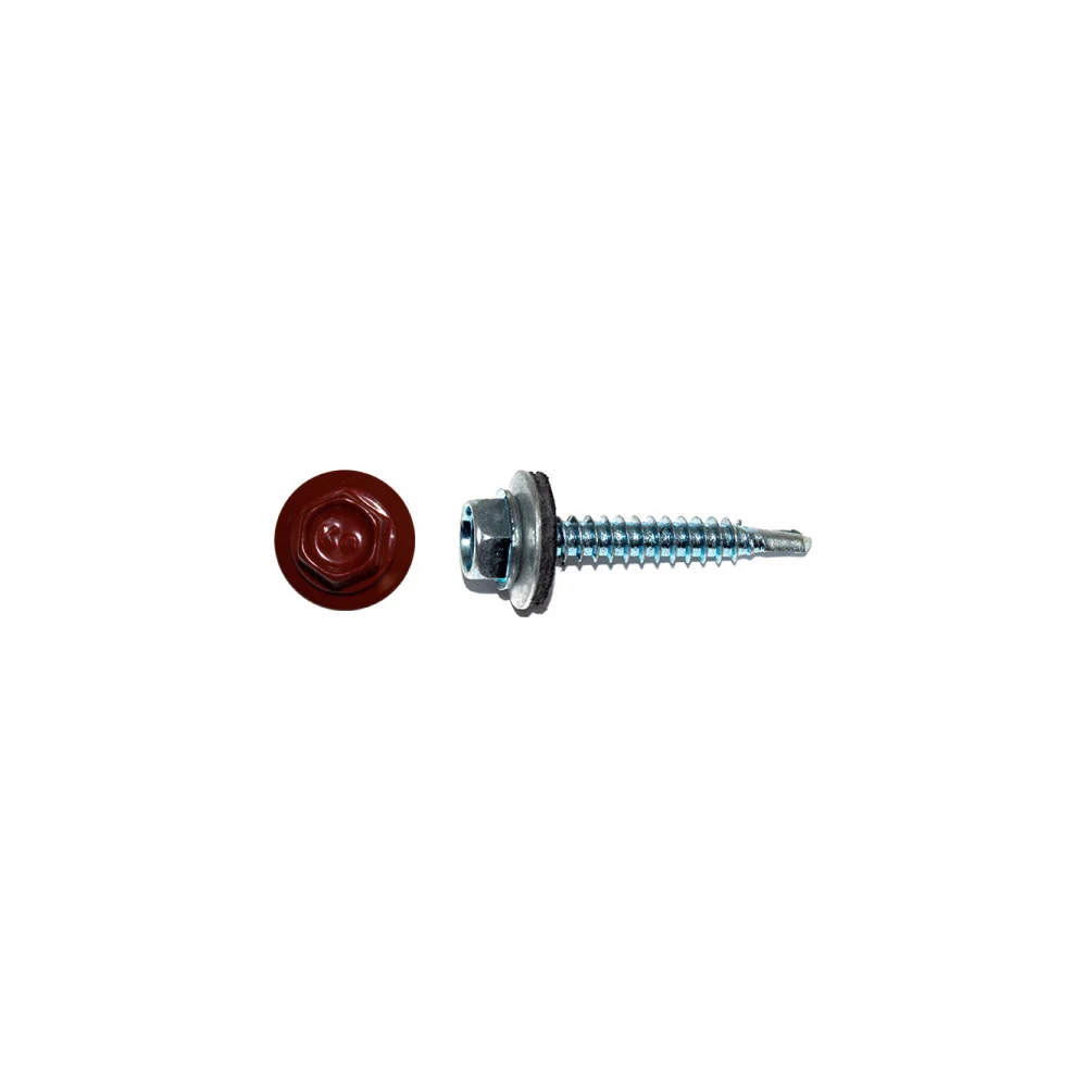 Кровельный саморез Kenner 4,8х70 RAL3011 красно-коричневый (1500 шт.) ск703011
