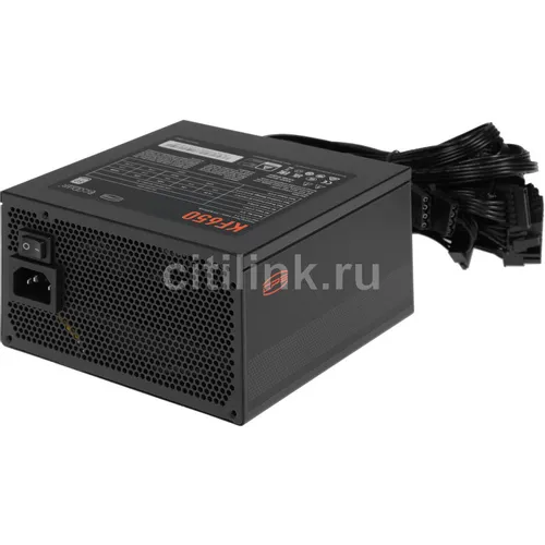 Блок питания PCCOOLER F650, 650Вт, 80 PLUS WHITE, 120мм, черный, retail [p3-f650-w1hwbk0-eu]