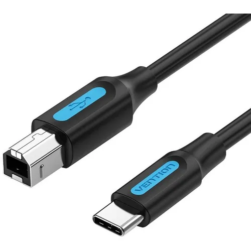 Кабель VENTION CQUBJ, USB Type-C (m) (прямой) - USB B(m) (прямой), 5м, черный