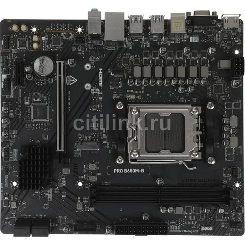 Материнская плата MSI PRO B650M-B, Socket AM5, AMD B650, mATX, Ret