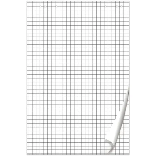 Блок бумаги BRAUBERG 128645 для флипчартов 67.5х98см клетка 20л (упак.:1шт)