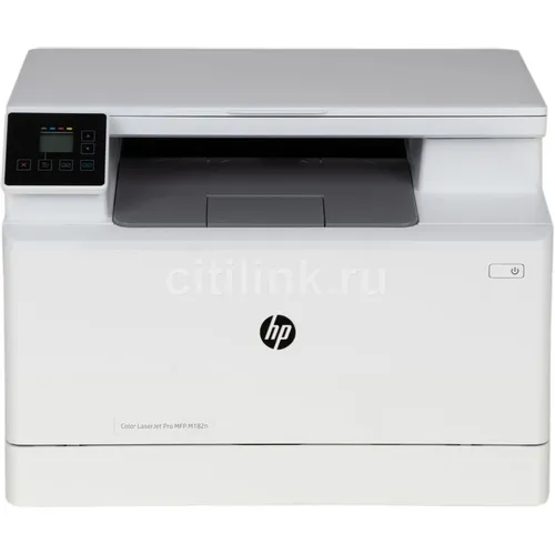 МФУ лазерное HP Color LaserJet Pro MFP M182n цветная печать, A4, белый [7kw54a]