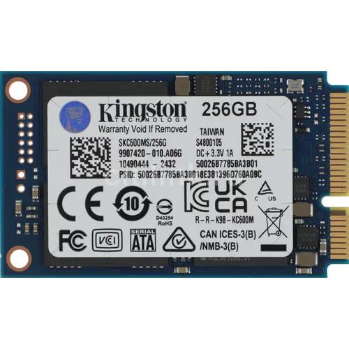 SSD накопитель Kingston KC600 SKC600MS/256G 256ГБ, mSATA, mSATA, mSATA