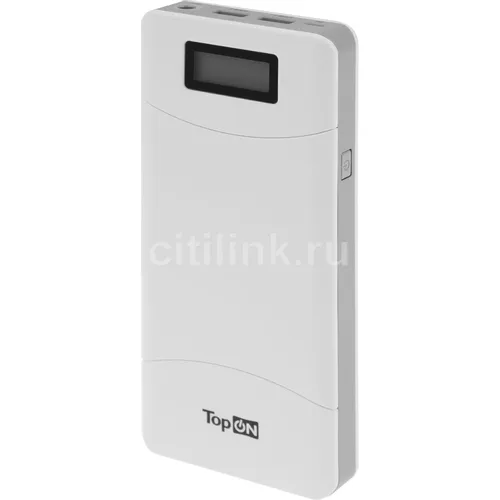 Внешний аккумулятор (Power Bank) TopON TOP-T72, 18000мAч, белый [101305]