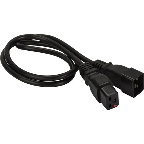 Шнур питания Lanmaster (LAN-PP19L/20-0.5-BK) C19-Schuko проводник.:3x1.5мм2 0.5м 220В 16А (упак.:1шт