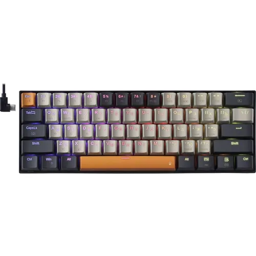 Клавиатура Redragon Caraxes Pro, беспроводная, USB, Bluetooth/Радиоканал, механическая, черный [71554]