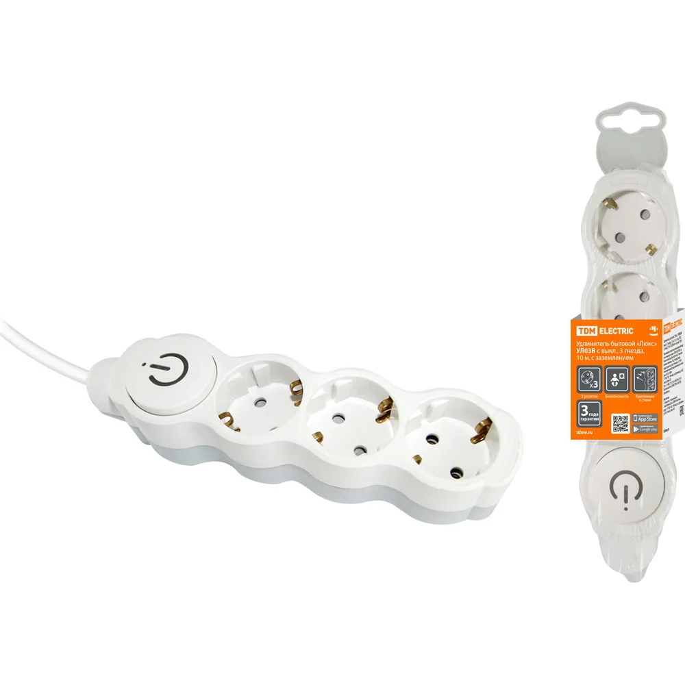 Бытовой удлинитель TDM ELECTRIC Люкс УЛ03В SQ1303-0181