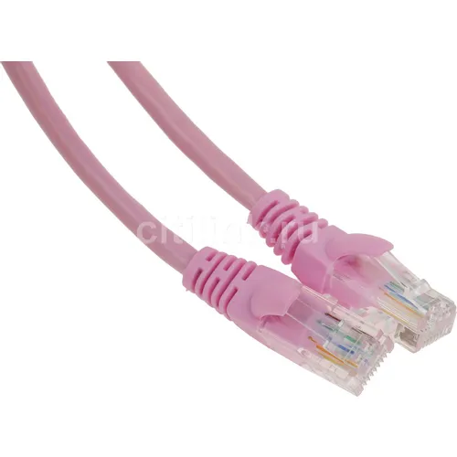 Патч-корд PREMIER PP12-1M/RO литой (molded), UTP, кат.5E, 1м, 4 пары, 26AWG, алюминий омедненный, многожильный, розовый
