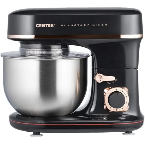 Миксер планетарный CENTEK CT-1139, 1300Вт, черный/розовый [ct-1139 black]