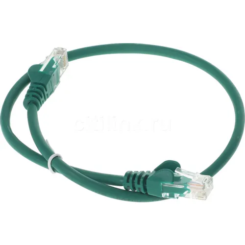 Патч-корд LanMaster вилка RJ-45, вилка RJ-45, кат.5E, LSZH, 0.5м, зеленый [lan-pc45/u5e-0.5-gn]