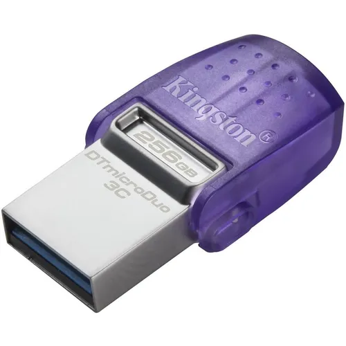 Флешка USB Kingston DataTraveler microDuo 3C 256ГБ, USB3.0, фиолетовый [dtduo3cg3/256gb]
