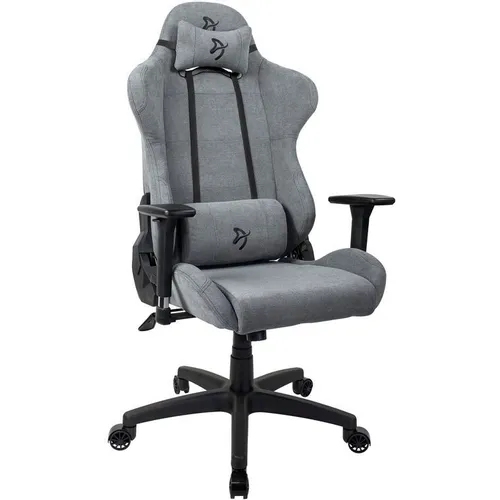 Кресло игровое AROZZI Torretta Soft Fabric, ткань, до 100кг, регулируемые 3D подлокотники, серый
