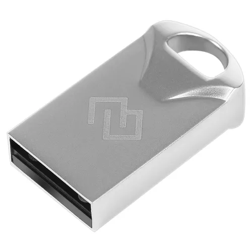 Флешка USB Digma DRIVE2 64ГБ, USB2.0, серебристый [dgfum064a20sr]