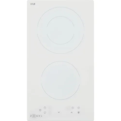Электрическая варочная поверхность ZUGEL ZEH292W, конфорок: 2 шт., стеклокерамика, независимая, белый