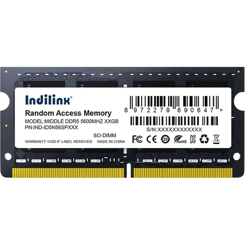 Оперативная память INDILINX IND-ID5N56SP16X DDR5 - 1x 16ГБ 5600МГц, для ноутбуков (SO-DIMM), Ret