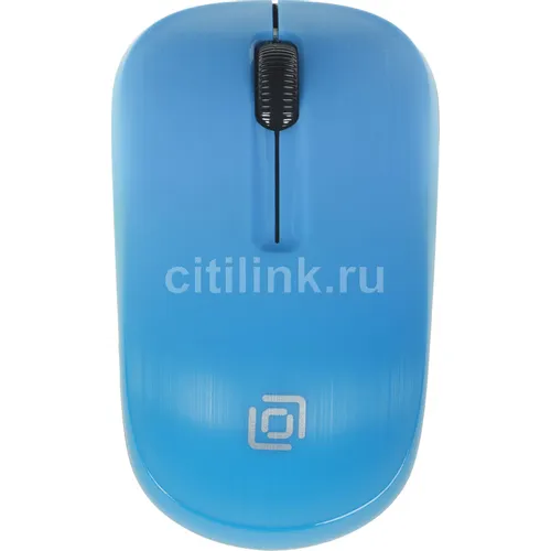 Мышь беспроводная Oklick 525MW, радио, оптическая, USB, 1000dpi, черный и голубой [1090724]