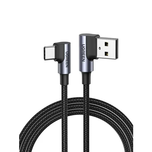 Кабель UGREEN US176, USB Type-C (m) - USB (m), 2м, 3A, серый [20857]