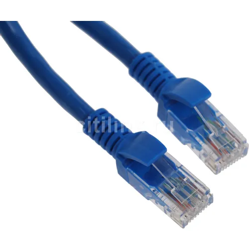 Патч-корд EXEGATE UTP-RJ45-RJ45-C6-2M-BL UTP, кат.6, 2м, 4 пары, алюминий омедненный, многожильный, голубой