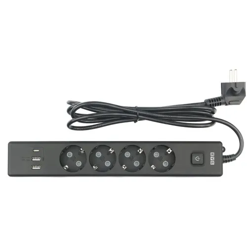 Сетевой удлинитель PowerCube PC-7B-2M, 1.9м, черный