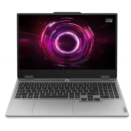 Ноутбук игровой Lenovo LOQ 15AHP10, 15.6", 2025, IPS, AMD Ryzen 5 220 3.2ГГц, 6-ядерный, 16ГБ DDR5, 512ГБ SSD, NVIDIA GeForce RTX 5050 для ноутбуков - 8 ГБ, TGP 100Вт, без операционной системы, серый [83jg000vrk]