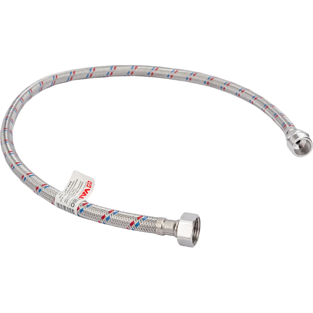 Гибкая подводка для воды Valtec 80 см; 1/2"; гайка-штуцер VTf.002.IS.0404080