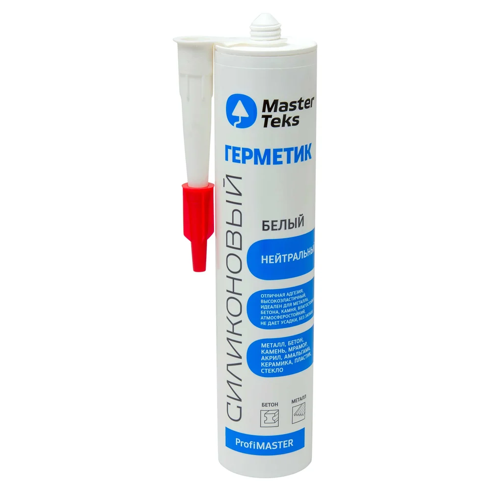 Нейтральный силиконовый герметик MASTERTEKS PROFMASTER 53373