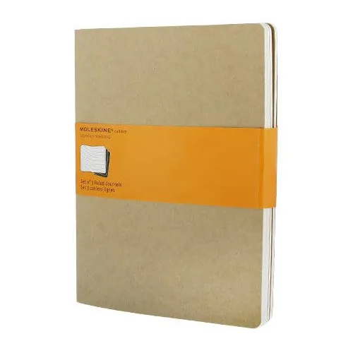 Блокнот Moleskine Cahier Journal, 120стр, в линейку, бежевый [qp421]